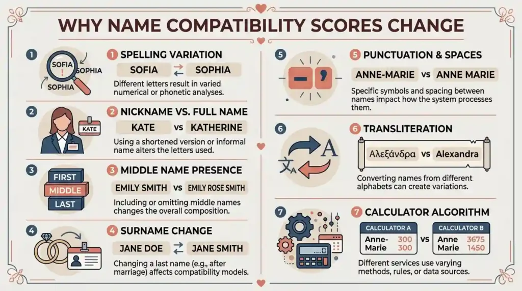 list of factors affecting scores