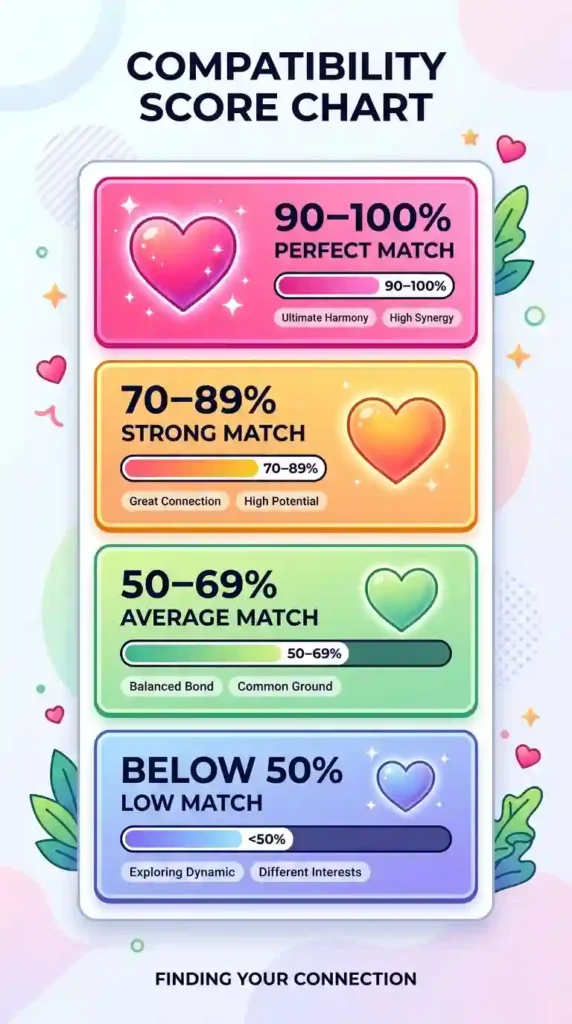 Common Love Calculator Score Ranges