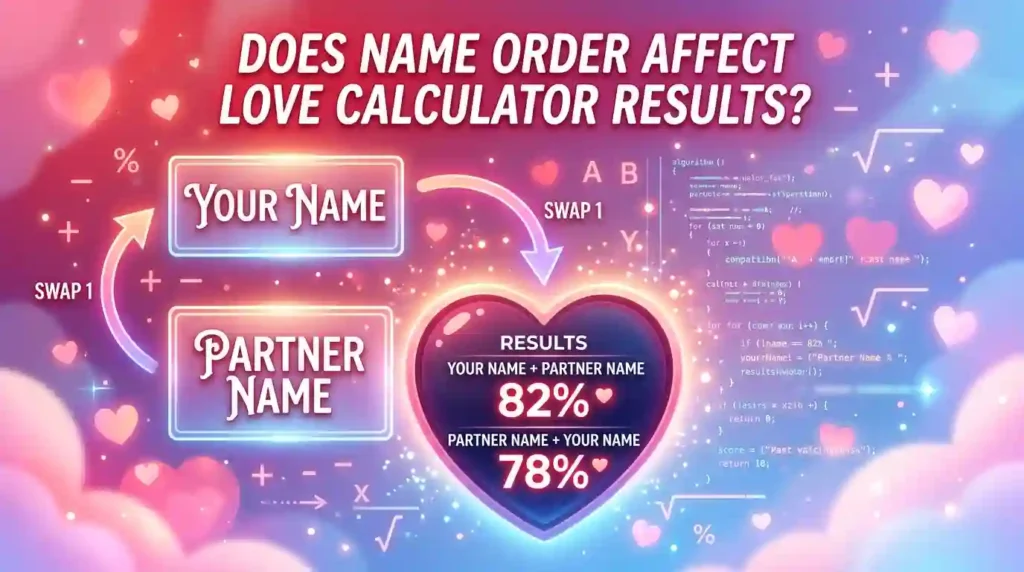 Does Name Order Affect Love Calculator Results