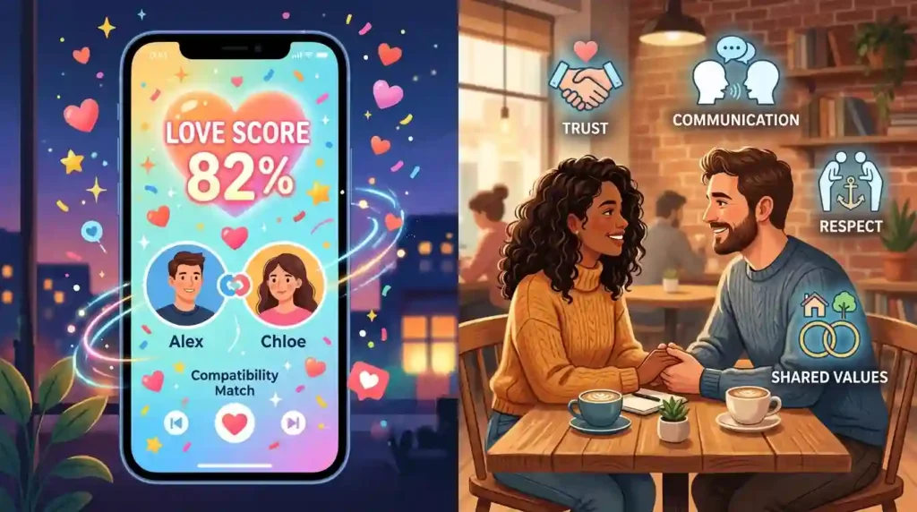 “Love Calculator vs. Real Relationship Compatibility.”